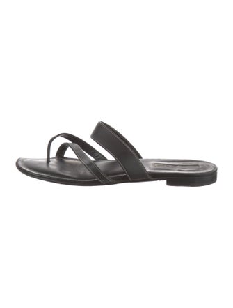 Manolo Blahnik Leather Slides