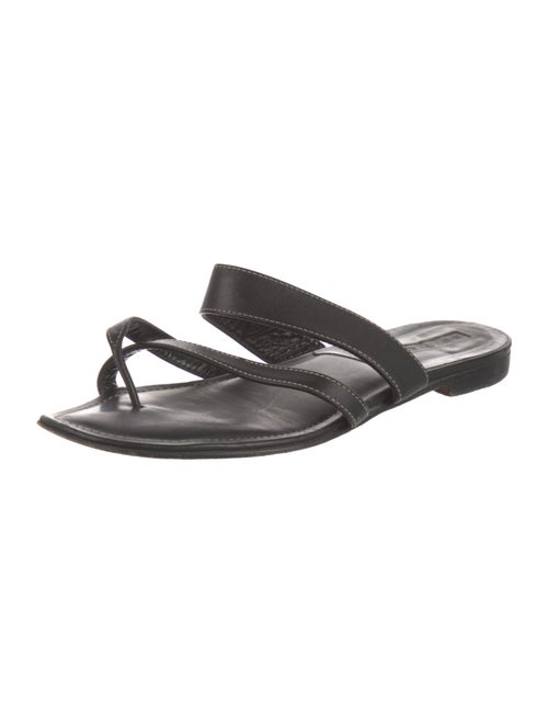 Manolo Blahnik Leather Slides