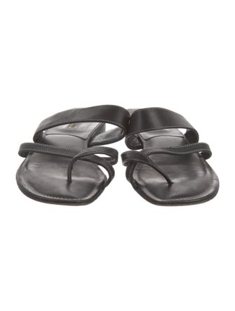 Manolo Blahnik Leather Slides