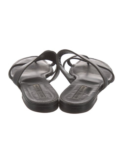 Manolo Blahnik Leather Slides