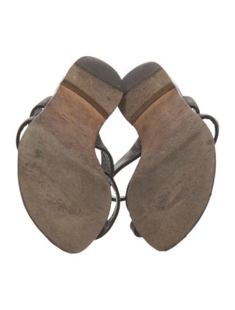 Manolo Blahnik Leather Slides