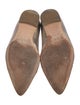 Manolo Blahnik Leather Bow Accents Ballet Flats