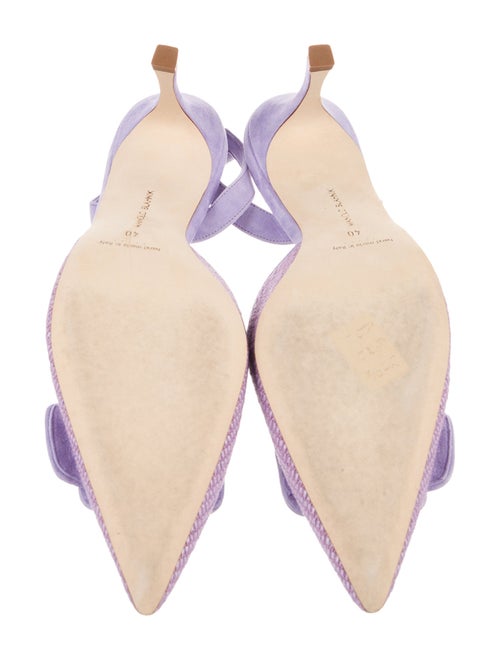 Manolo Blahnik Suede Slingback Pumps
