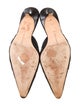 Manolo Blahnik Suede Cutout Accent Mules