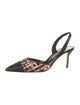 Manolo Blahnik Leather Printed Slingback Pumps