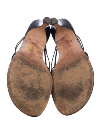 Manolo Blahnik Patent Leather Slides