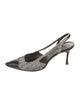 Manolo Blahnik Tweed Pattern Tweed Slingback Pumps