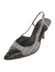 Manolo Blahnik Tweed Pattern Tweed Slingback Pumps