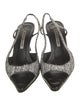Manolo Blahnik Tweed Pattern Tweed Slingback Pumps