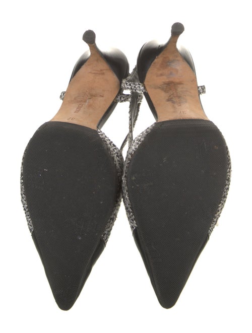 Manolo Blahnik Tweed Pattern Tweed Slingback Pumps