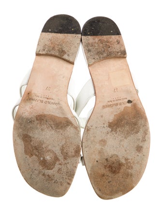 Manolo Blahnik Leather Slides