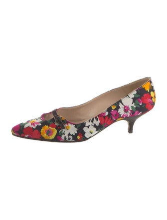 Manolo Blahnik Floral Print Pumps