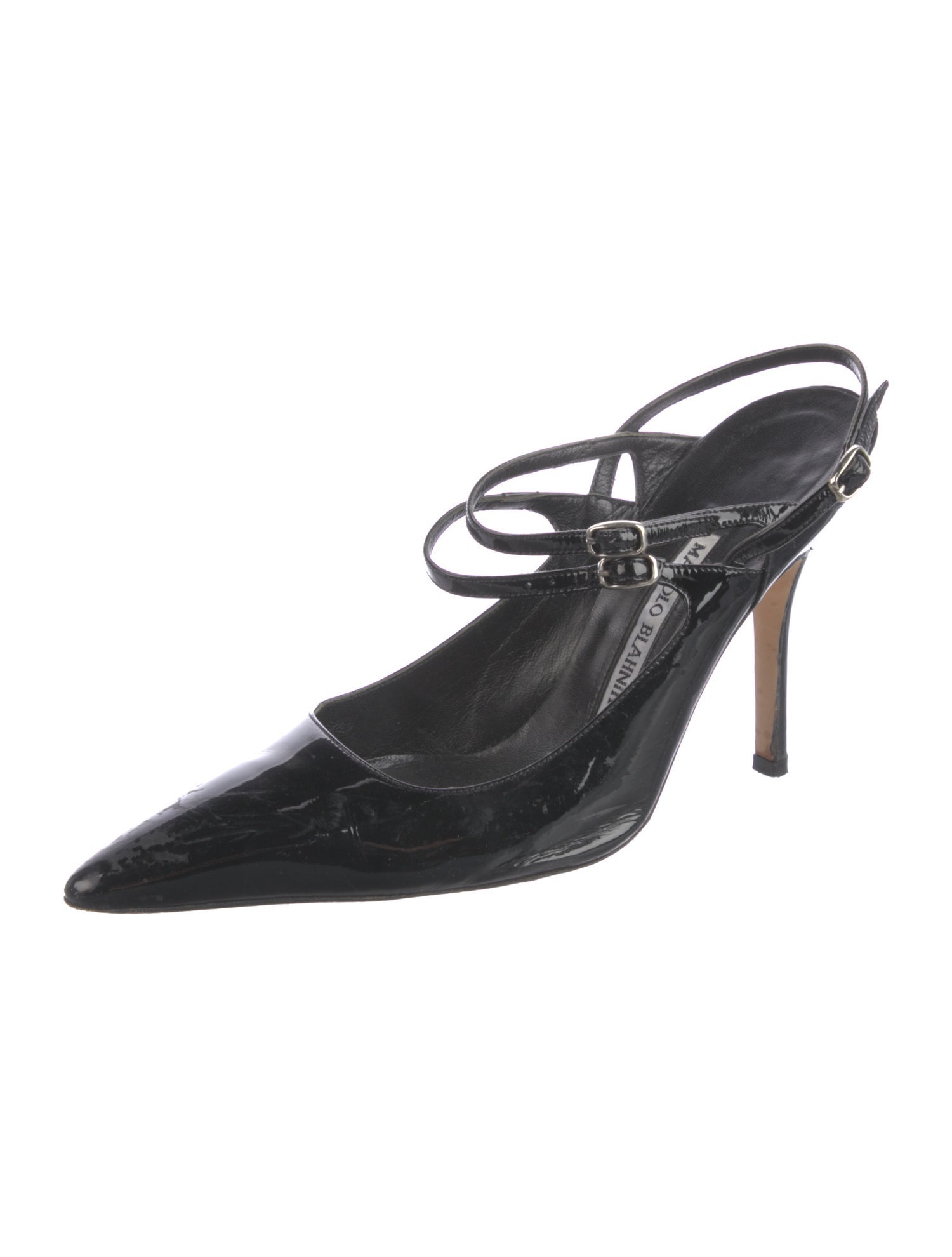 Manolo Blahnik Patent Leather Slingback Pumps
