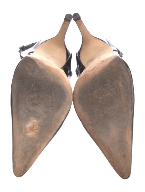 Manolo Blahnik Patent Leather Slingback Pumps
