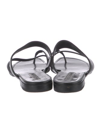 Manolo Blahnik Leather Slides