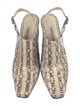 Manolo Blahnik Snakeskin Animal Print Slingback Pumps
