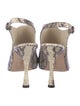 Manolo Blahnik Snakeskin Animal Print Slingback Pumps