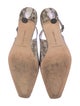 Manolo Blahnik Snakeskin Animal Print Slingback Pumps