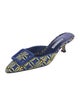 Manolo Blahnik Floral Print Mules