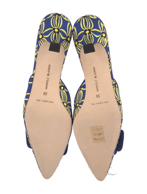 Manolo Blahnik Floral Print Mules