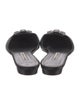 Manolo Blahnik Satin Crystal Embellishments Mules