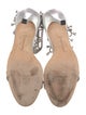 Manolo Blahnik Leather Crystal Embellishments Sandals