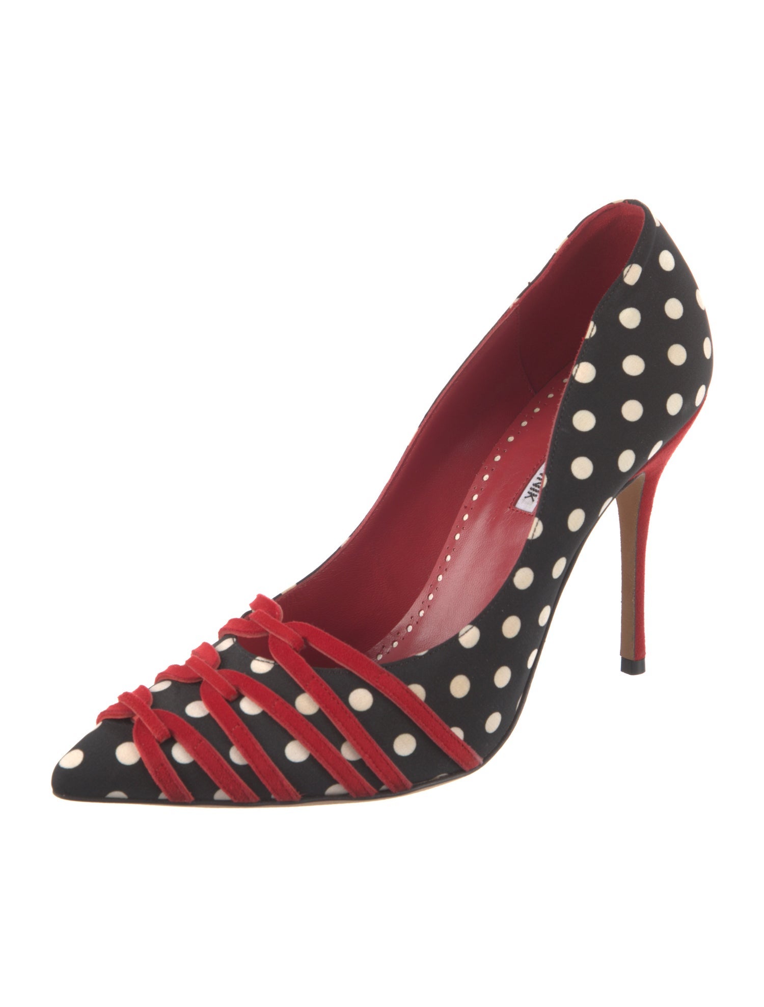 Manolo Blahnik Polka Dot Print Pumps
