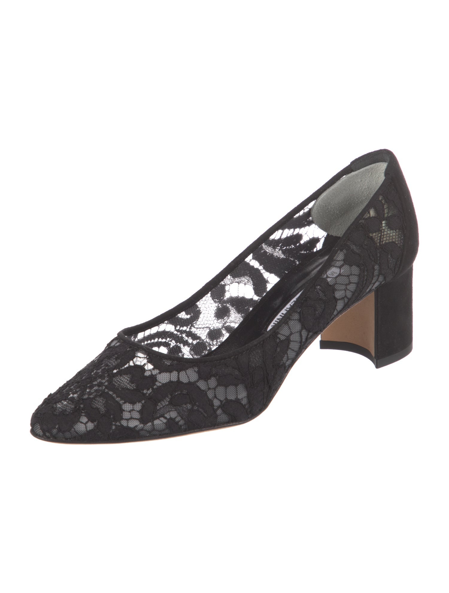 Manolo Blahnik Lace Lace Pattern Pumps