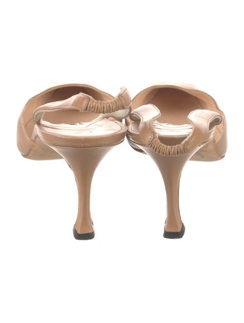 Manolo Blahnik Leather Slingback Pumps