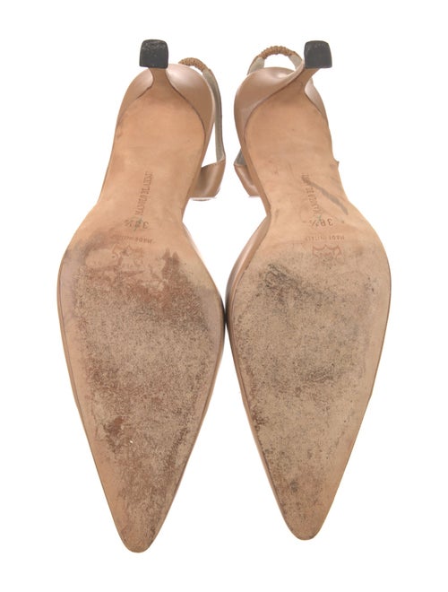 Manolo Blahnik Leather Slingback Pumps