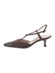 Manolo Blahnik Canvas Slingback Flats