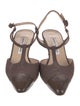 Manolo Blahnik Canvas Slingback Flats