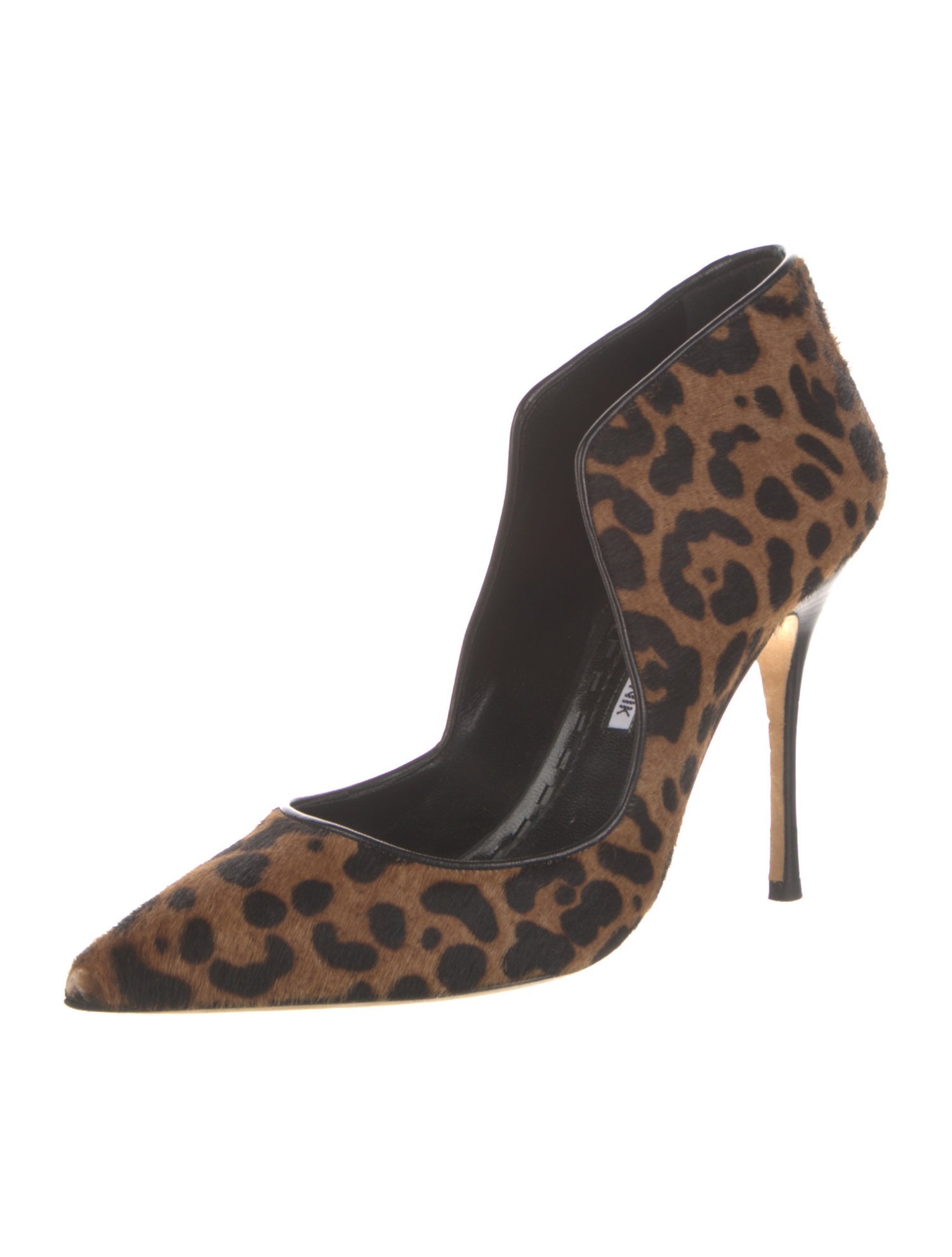 Manolo Blahnik Ponyhair Animal Print Pumps