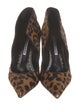 Manolo Blahnik Ponyhair Animal Print Pumps