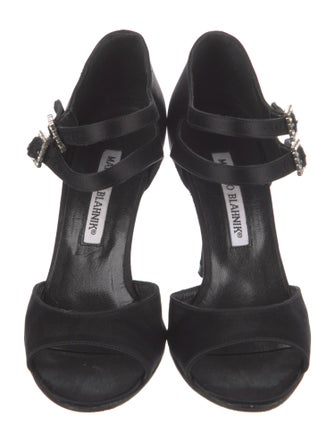 Manolo Blahnik Suede D'Orsay Pumps