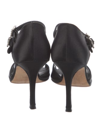 Manolo Blahnik Suede D'Orsay Pumps