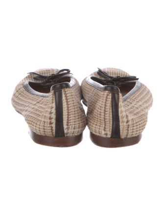 Manolo Blahnik Printed Bow Accents Flats