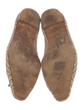 Manolo Blahnik Printed Bow Accents Flats