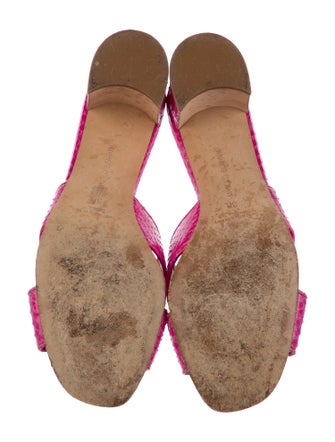 Manolo Blahnik Snakeskin Animal Print Mules