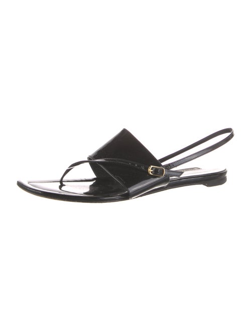 Manolo Blahnik Patent Leather Slingback Sandals