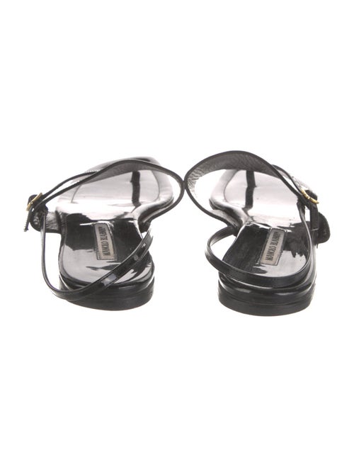 Manolo Blahnik Patent Leather Slingback Sandals