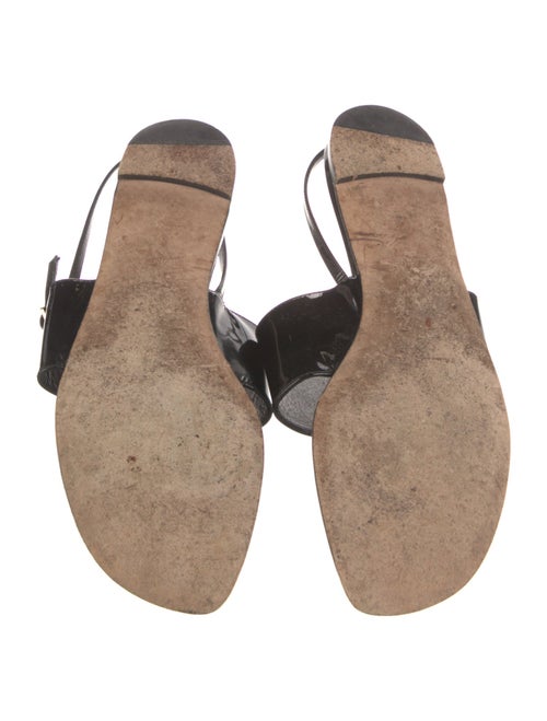 Manolo Blahnik Patent Leather Slingback Sandals