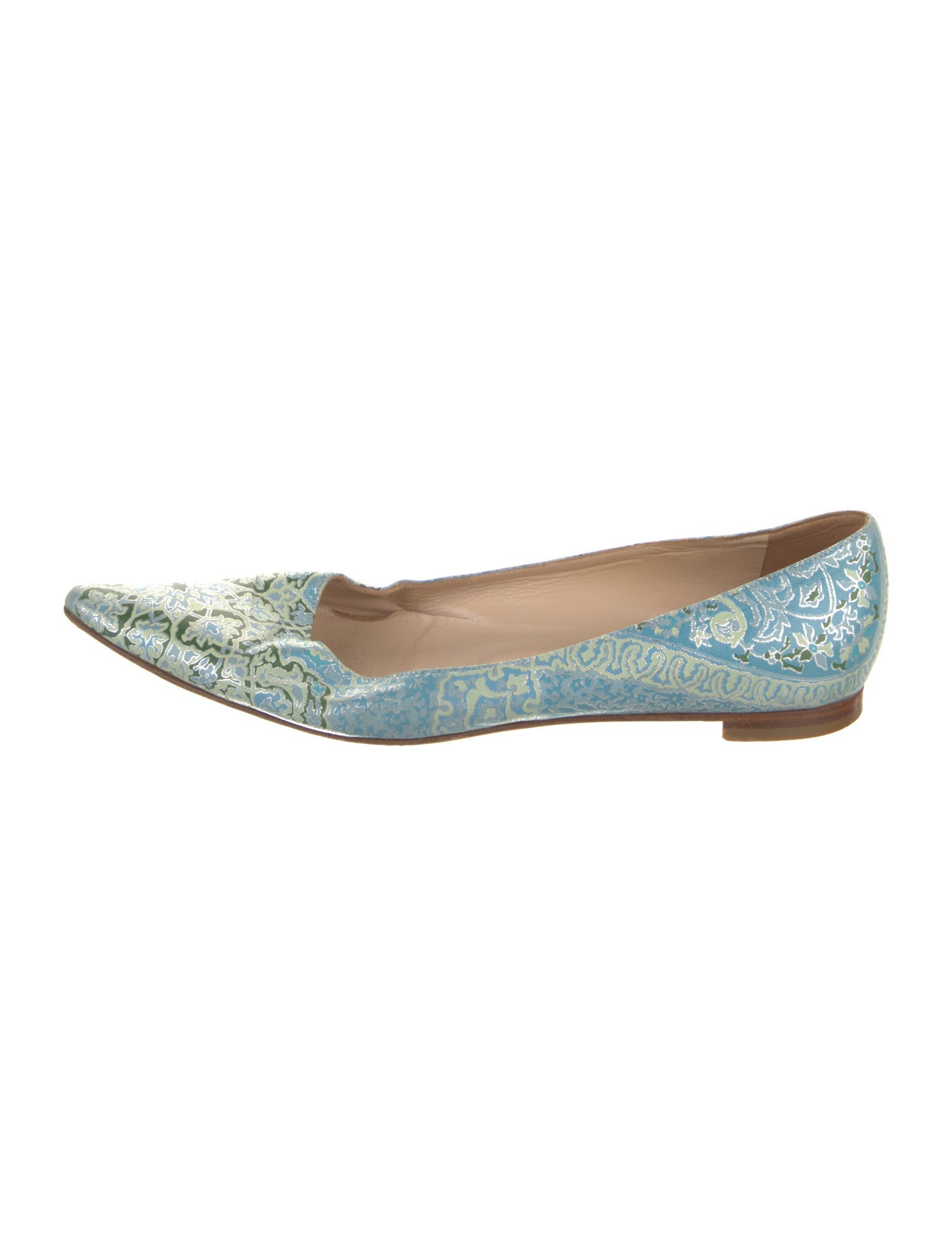 Manolo Blahnik Printed Flats
