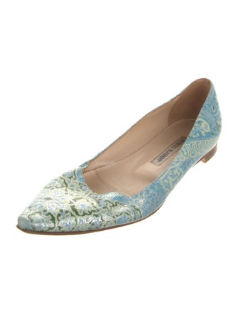 Manolo Blahnik Printed Flats
