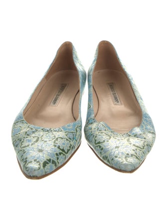 Manolo Blahnik Printed Flats