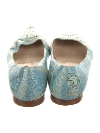 Manolo Blahnik Printed Flats