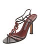 Manolo Blahnik Leather T-Strap Sandals