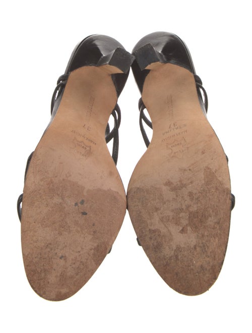 Manolo Blahnik Leather T-Strap Sandals