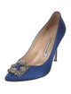 Manolo Blahnik Hangisi Satin Pumps