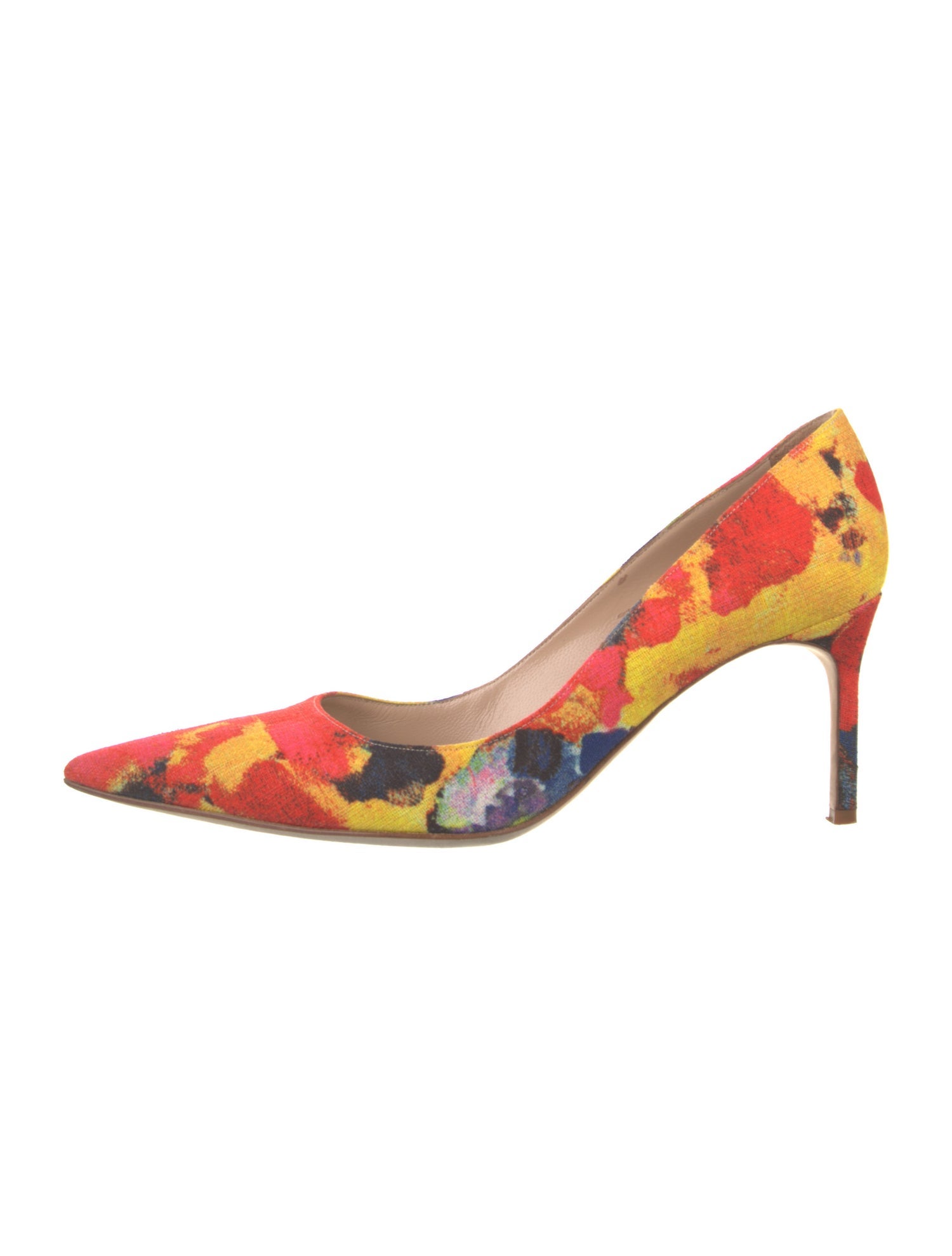 Manolo Blahnik Floral Print Pumps